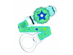 Klip na dudlík MAM Twist - Moderný vzor modrý.