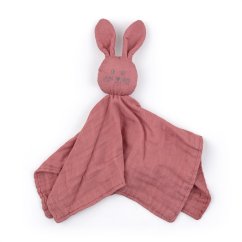 PETITE&MARS-Mazlíček bambusový mušelinový Hugo 0m+ - Hugo Dusty Rose 0m+