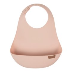 LOVI Silikónový bryndák s kapsou Granola - Nude
