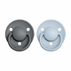 Bibs De Lux vel. 1 z prírodného kaučuku 2ks - Iron & Baby Blue