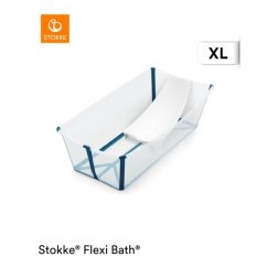 STOKKE® Flexi Bath® X-Large Vaňa + Ležadlo - Priesvitná Modrá