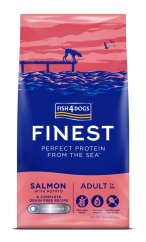 FISH4DOGS Granule veľké pre dospelých psov Finest losos s zemiakmi 1+ - 12 kg
