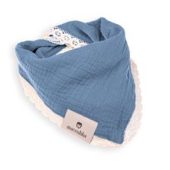 Slintáček Maceshka Nature jednoduchý s ozdobným okrajem - Blue jean, krajka.