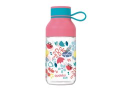 QUOKKA Plastová fľaša Ice Kids s pútkom 430 ml - Flowers 430 ml