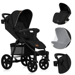 LIONELO Športový kočík Annet Plus - Black Carbon