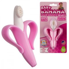 Baby Banana Prvý kartáčik - Banán - ružový.