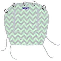 DOOKY Slnečná clona Reverzibilná - Mint/Sivý Chevron.