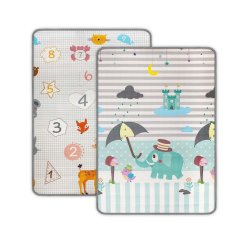 MILLY MALLY Pěnová podložka KINDER 178×120 cm – oboustranná - Digits and Elephant