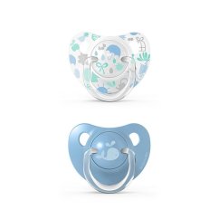 SUAVINEX-Dudlík anatomický latex +18m 2ks MEMORIES - modrá