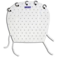 DOOKY Slnečná clona Dizajn - Silver Stars.
