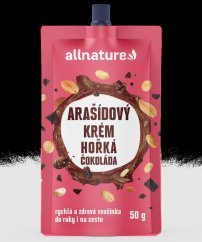 ALLNATURE Arašídový krém s hořkou čokoládou - 50 g.