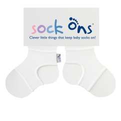 KIKKO Sock Ons Držiak ponožiek Classic - White 0-6 m