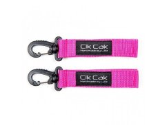 Úchyty Cik Cak s plastovou karabinou - Tmavoružová.