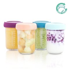 Babymoov sklenené misky s viečkami 4x 240 ml - Babymoov sklenené misky s viečkami 4x 240 ml