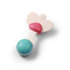 BABYONO Hrkačka s hryzátkem 3m+ Heart - Heart