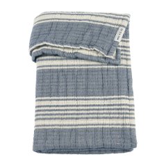 MEYCO Deka z predpraného mušelínu a žakáru 100x150 - Stripe Indigo