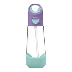 B.BOX Fľaša na pitie s brčkom 600 ml - lila pop.