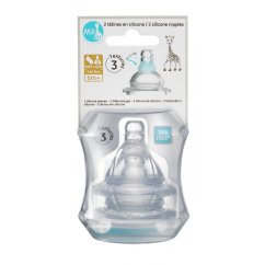 Mii Sophie la girafe set 2 ks savičiek - rýchly prietok - L - rýchly prietok - L.