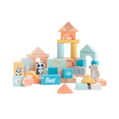 SARO BABY Drevené kocky v vedre 60ks 24m+ - Drevené kocky v vedre 60ks