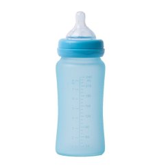 BO JUNGLE Sklenená fľaša s úchytmi B-Thermo 240ml - Tyrkysová