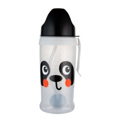 CANPOL BABIES Fľaša nevylievacia športová so slamkou a závažím BabiesBoo 350ml - panda