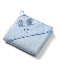 BABYONO Bambusová osuška s kapucí 100x100 cm modrá