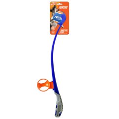 NERF DOG Hračka pre psov priehľadný Air Strike a tenisový míčik bez píšťalky 41,5 cm / 6,5 cm - priehľadný Air Strike a tenisový míčik bez píšťalky