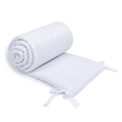 Mantinel Maceshka Basic drobné vzory - šedý puntík v bielej.