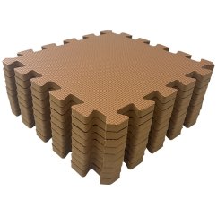 RIALTO BABY Hracia podložka puzzle 90x90 cm - Brown 90x90 cm