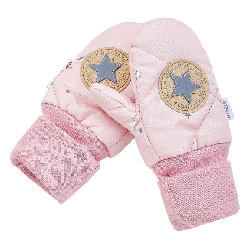 LITTLE ANGEL Rukavice s palcem šusťák prošev Outlast® - ružová/ružová baby    Veľkosť: 4.