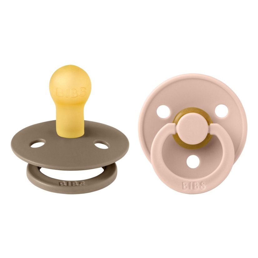 BIBS Colour Cumlíky z prírodného kaučuku 2ks - veľkosť 1 - Dark Oak / Blush
