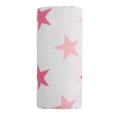 Veľká bavlnená TETRA osuška - Pink stars.
