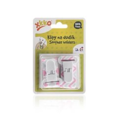 KIKKO Klipy na cumlík (2ks) - Skandinávsky - Baby Pink