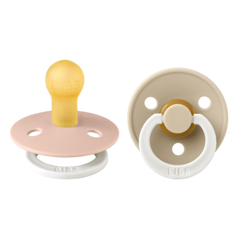 BIBS Colour Cumlíky z prírodného kaučuku 2ks - veľkosť 1 - Nočná - Blush / Vanilla