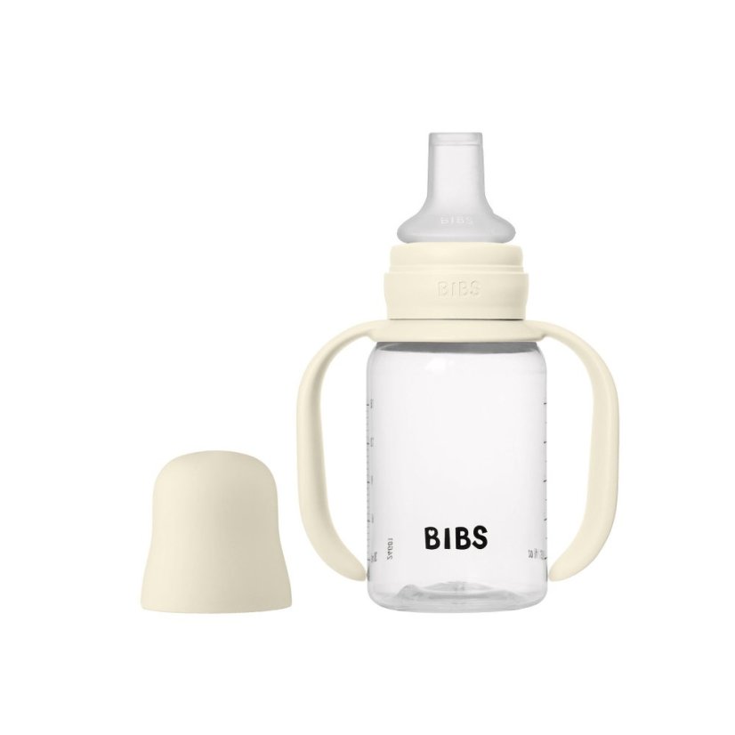 BIBS Detská fľaša so silikónovým pítkom 150 ml - Ivory
