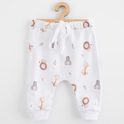 NEW BABY Detské bavlnené nohavice Jogger pre bábätká - safari veľ. 56