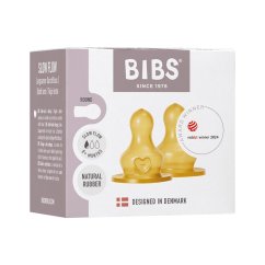 BIBS kaučukové savičky na dojčenskú fľašu 2 ks - pomalý prietok