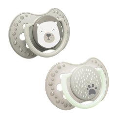 LOVI Cumlík silikónový dynamický BUDDY BEAR 2 ks - 6-18m