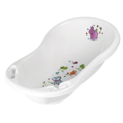 Keeeper Detská vanička 84cm so zátkou - Hippo" so zátkou Biela