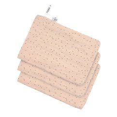 Lässig Muslin Wash Glove Set 3 Umývacie rukavice/žinky - broskyňová ruža