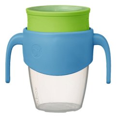 B.BOX 360° netekoucí učící hrneček 250 ml - Modrý/zelený
