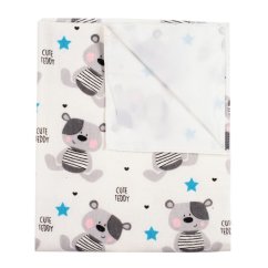 NEW BABY Nepremokavá flanelová podložka - Roztomilý medvedík