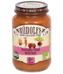Rudolfs BIO Zelenina s hovädzím mäsom 190 g - Rudolfs BIO Zelenina s hovädzím mäsom 190 g.