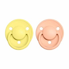Bibs De Lux vel. 1 z prírodného kaučuku 2ks - Sunshine & Peach Sunset