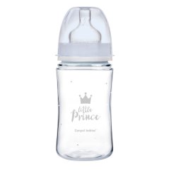 CANPOL BABIES Fľaša so širokým hrdlom ROYAL BABY 240ml - modrá