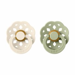 Bibs Boheme cumlíky z prírodného kaučuku vel.2, 2 ks - Ivory / Sage.