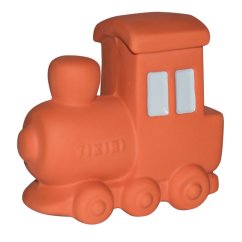 Tikiri Vroom Vroom - Chrastítko a hryzátko z prírodnej gumy - Vláčik.