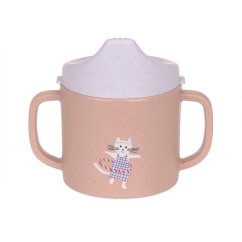 LÄSSIG Sippy Cup PP/Cellulose Tiny Team Hrneček - mačka