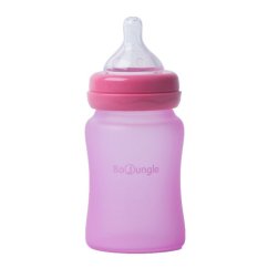 Sklenená fľaša s úchytmi B-Thermo 150ml - Ružová