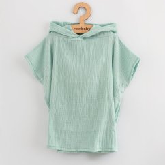 NEW BABY Detské mušelínové pončo Feeling - mint 35 cm.